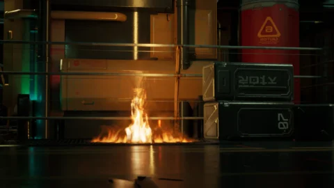 火焰燃烧特效 - Cinematic Fire 3D VDB Pack loop