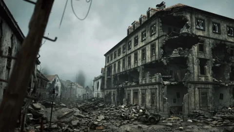 二战战区环境超级包 （ 被破坏的建筑物 / 道具 ） - WW2 Warzone Environment Megapack