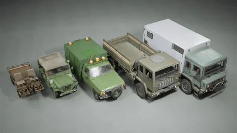 车辆第10卷 - 军用（低多边形） Vehicles VOL.10 - Military (Low Poly)