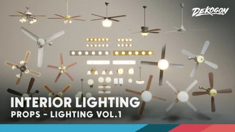 室内照明道具 - Lighting VOL.1 - Interior (Nanite and Low Poly)