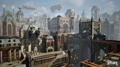 风格化蒸汽朋克城市 - Stylized Steampunk City