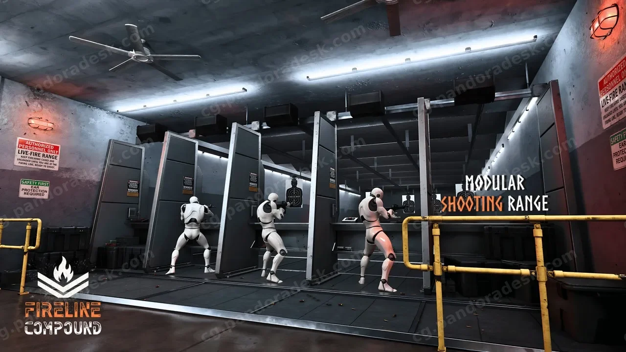 模块化射击场 - Modular Shooting Range (Military Base, Military Facility, Shooting Range, Army)