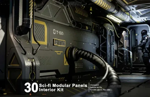 科幻硬表面面板套件 - SCI-FI MODULAR PANEL KIT Vol -2