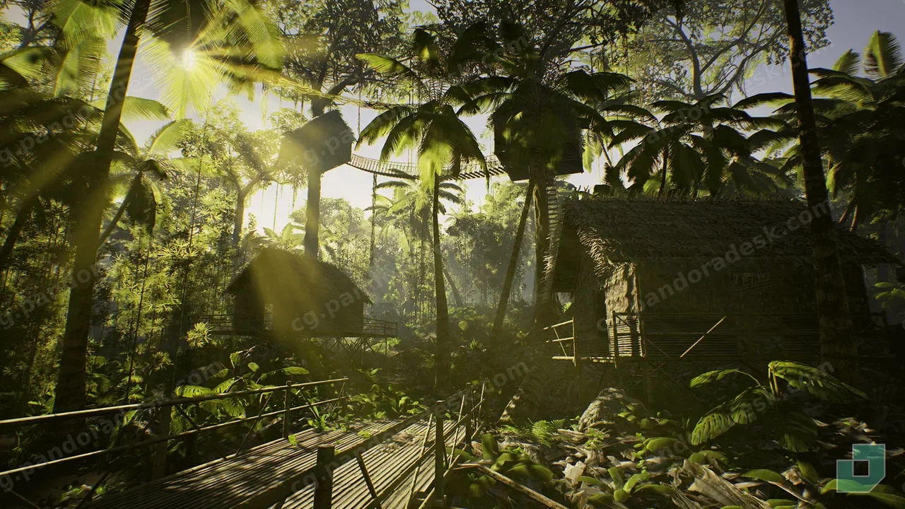 雨林树屋-Low Poly Rainforest Pack
