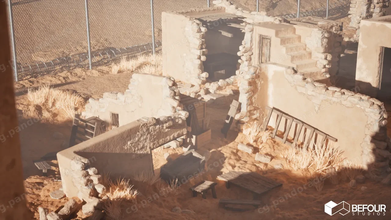 古代沙漠遗迹环境(含地图生成器与程序生成内容) Ancient Desert Ruins Environment w Map Generator PCG