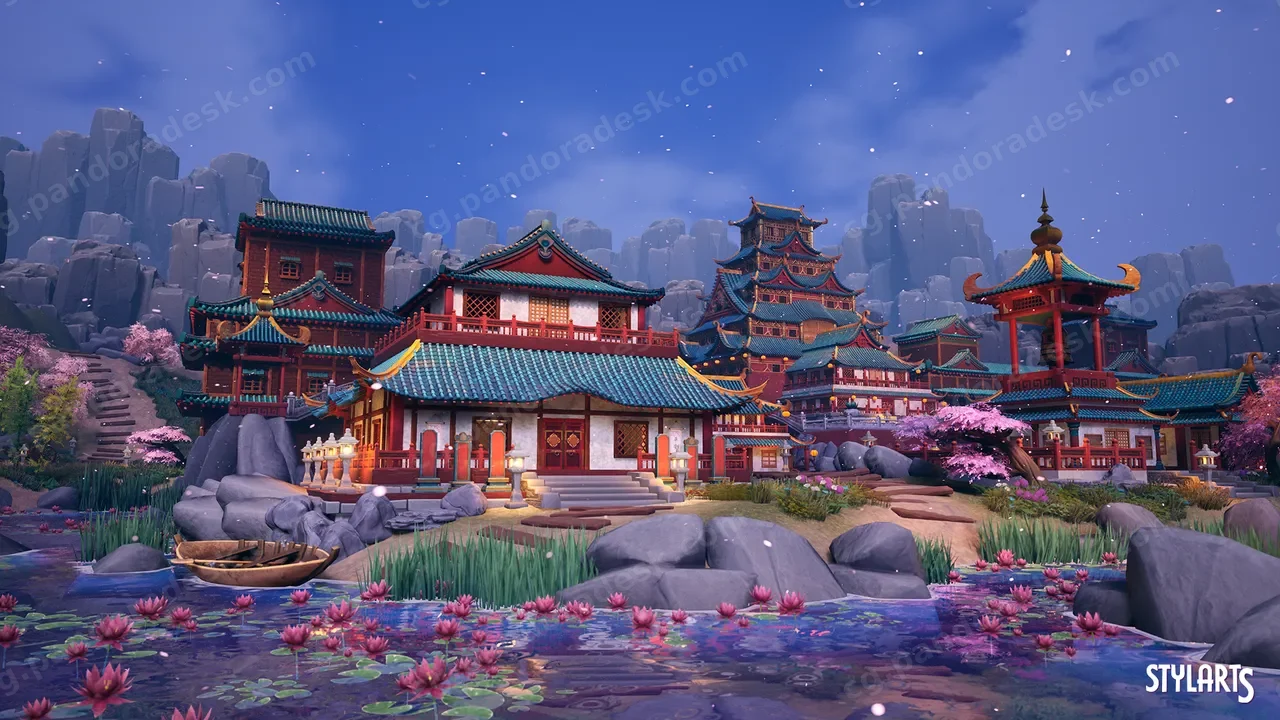风格化中式庙宇 Stylized Chinese Temple