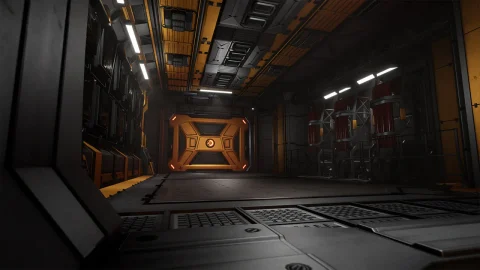 宇宙飞船内部走廊通道-Modular Sci-Fi Environment: Engineer