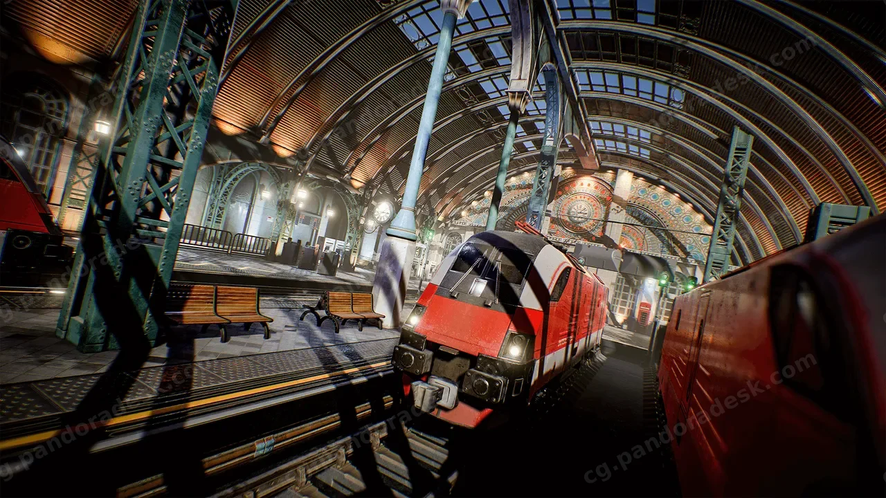 维多利亚火车站-Victorian Train Station and Railroad Modular Set