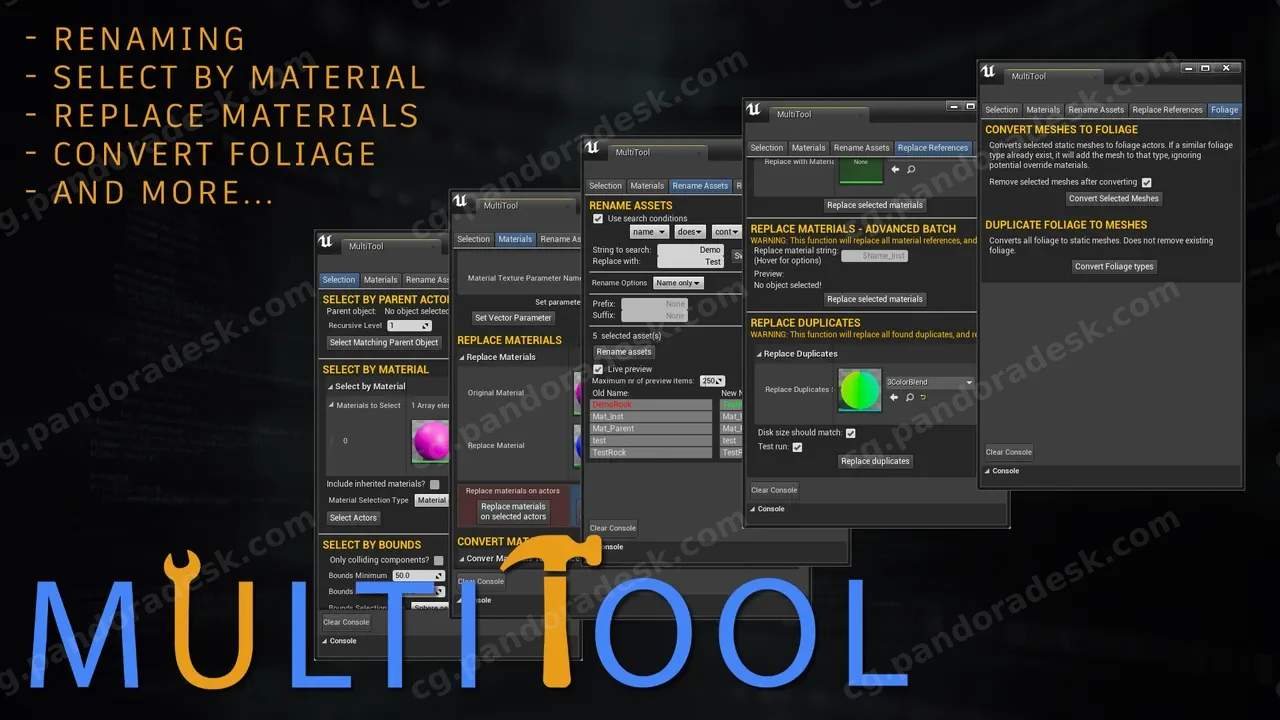 资产的快速批量操作 - MultiTool - Quick batch operations on assets