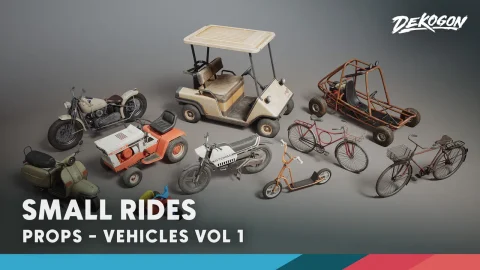 小型游乐车辆 - Vehicles VOL.1 - Small Rides (Nanite and Low Poly)