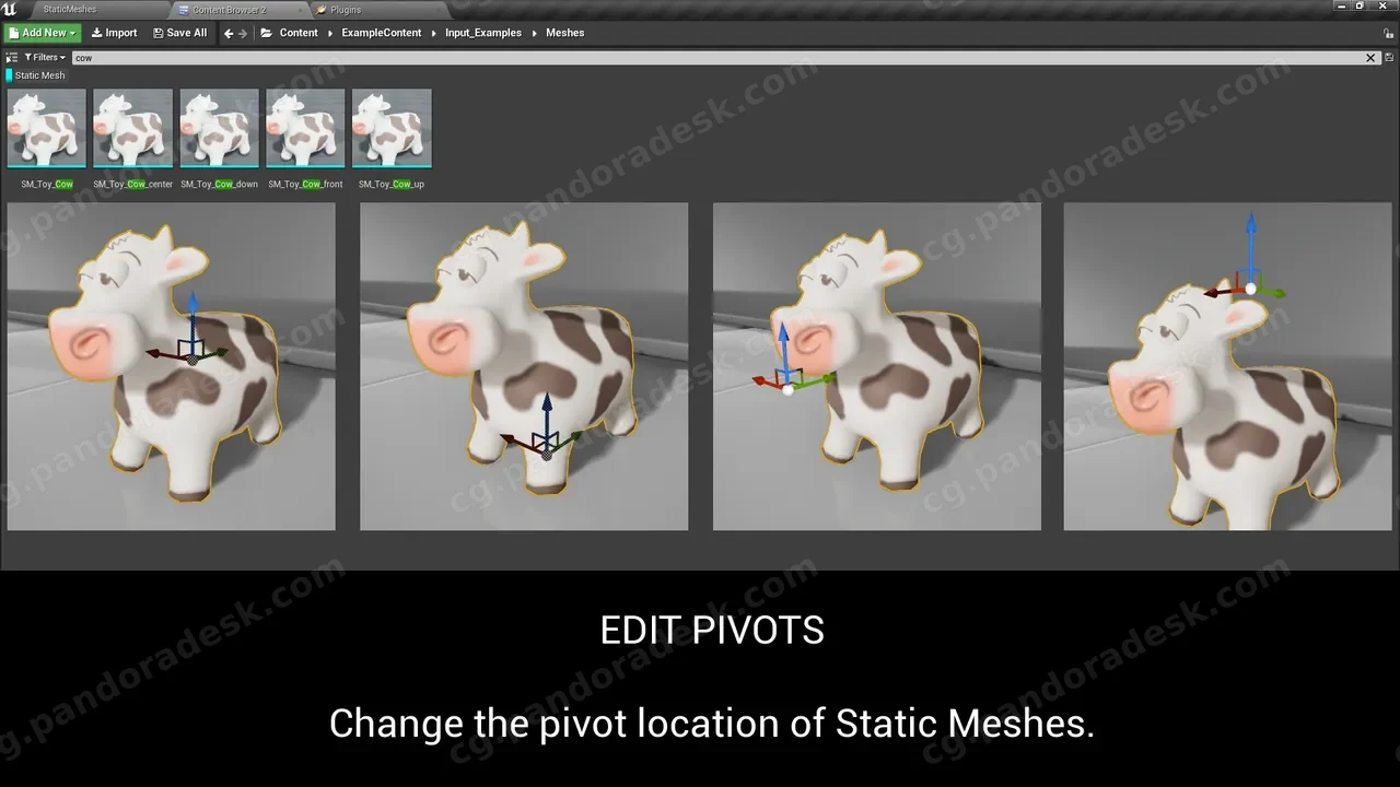 静态网格体的简易轴心工具 - Easy Pivot Tool for Static Meshes