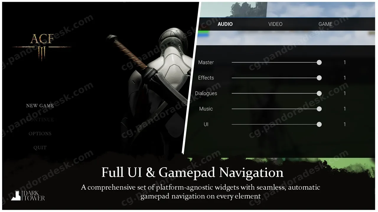 游戏手柄导航和UI框架 - Ascent UI Tools - Gamepad Navigation & UI Framework