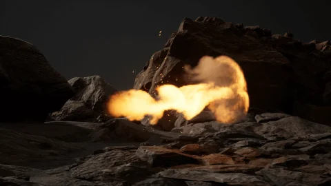 火灾火焰爆炸烈火爆发特效VDB - Fire Bursts VDB