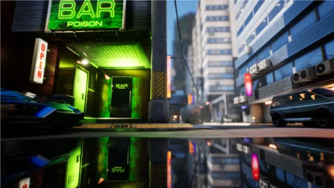赛博朋克街头-Cyberpunk street assets