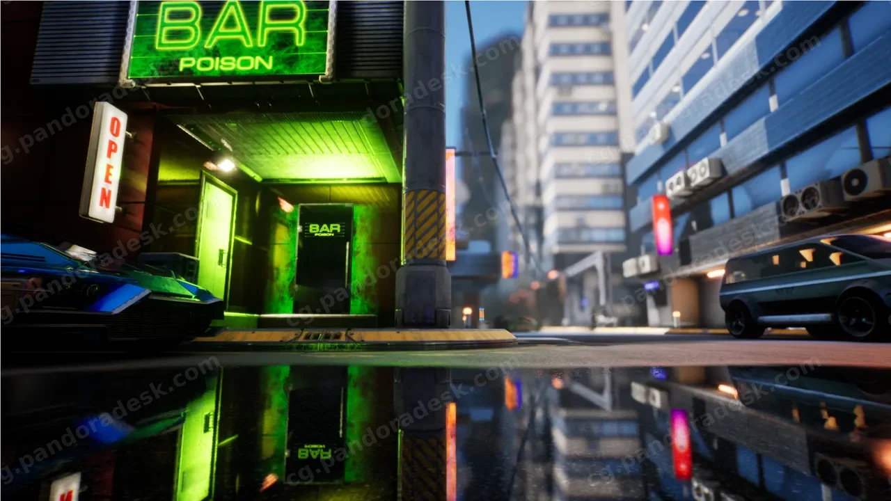赛博朋克街头-Cyberpunk street assets
