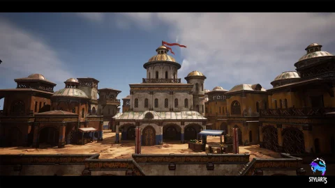 风格化沙漠集市 - Stylized Desert Bazaar - UE5 ( Desert , Bazaar , Desert )