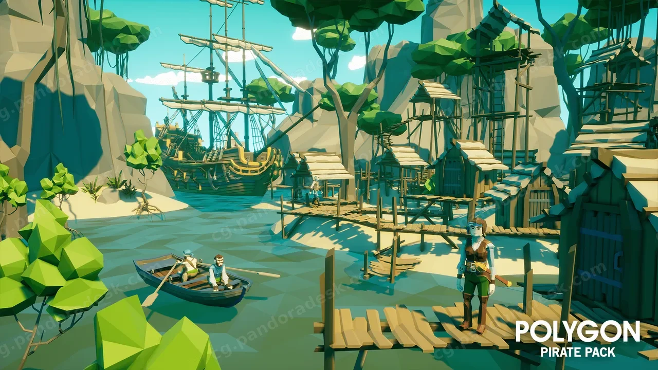 中世纪港口城市-POLYGON - Pirate Pack