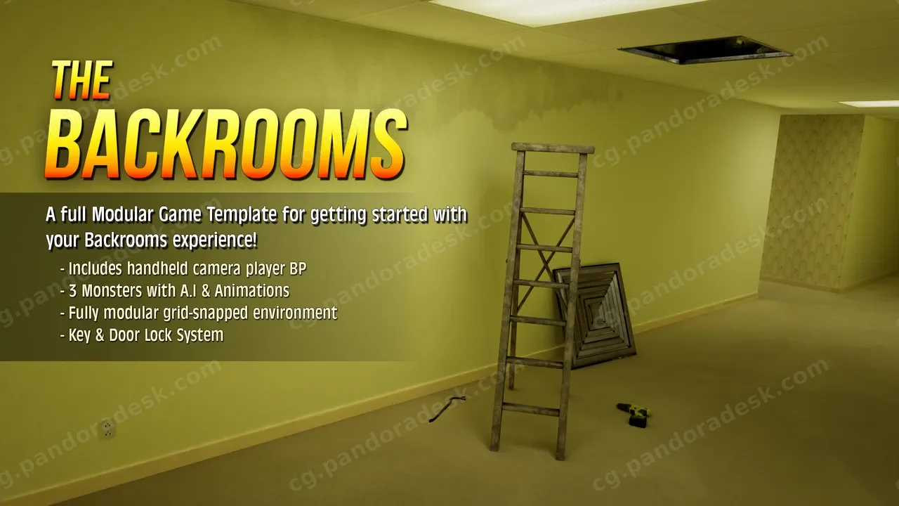 恐怖游戏模板 - Horror Game Template - Backrooms Environment