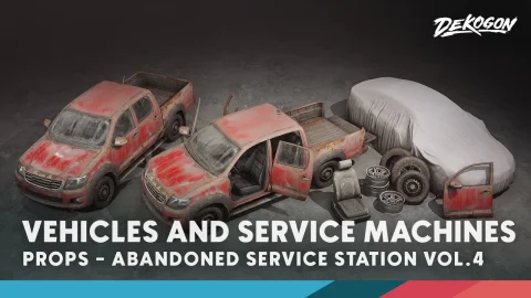 废弃维修车库 - 第4卷 - 车辆与维修机械 - Abandoned Service Garage - VOL.4 - Vehicles and Service Machines
