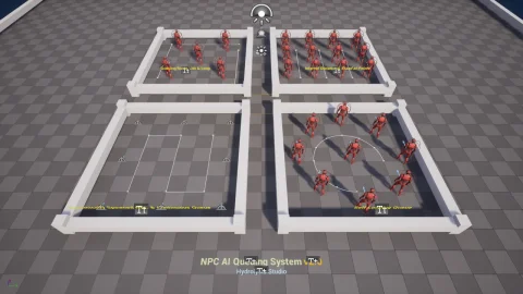 游戏人物NPC排队系统 - NPC AI Queuing System