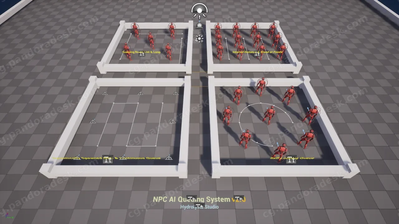 游戏人物NPC排队系统 - NPC AI Queuing System