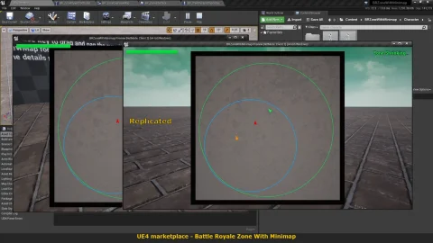 吃鸡大逃杀小地图蓝图 Battle Royale Zone With Minimap