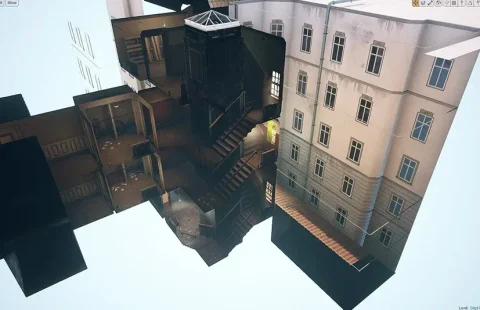 City 17 楼梯间和阁楼场景 - City 17 Stairwell and Attic Scene
