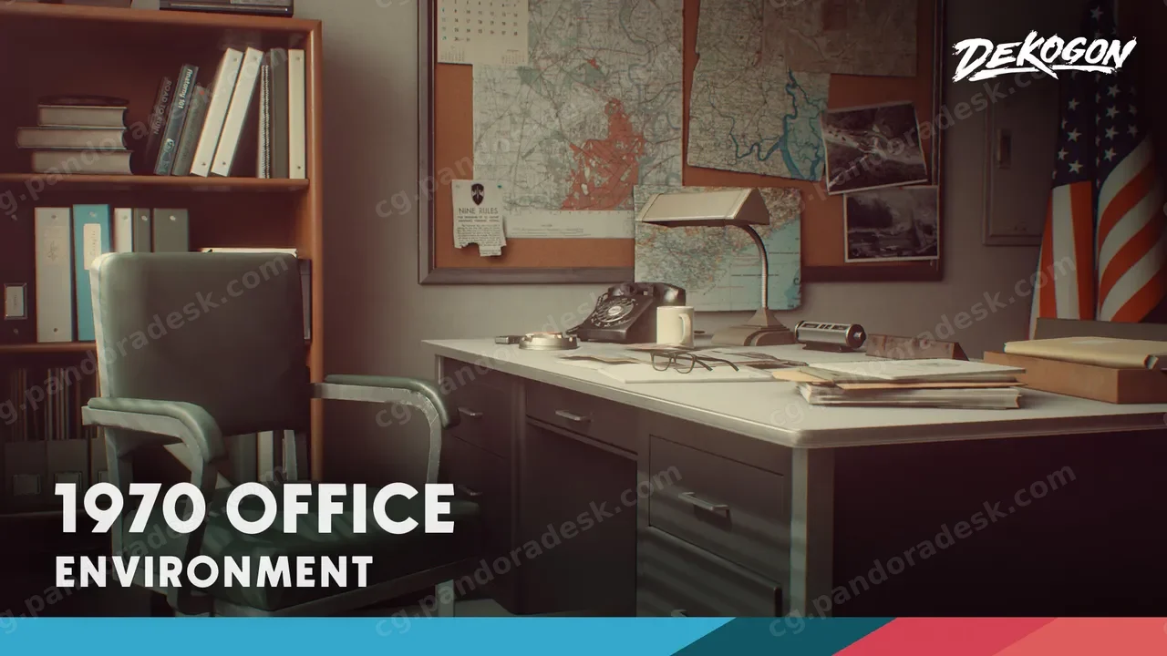 1970年办公室场景 - 1970 Office Environment