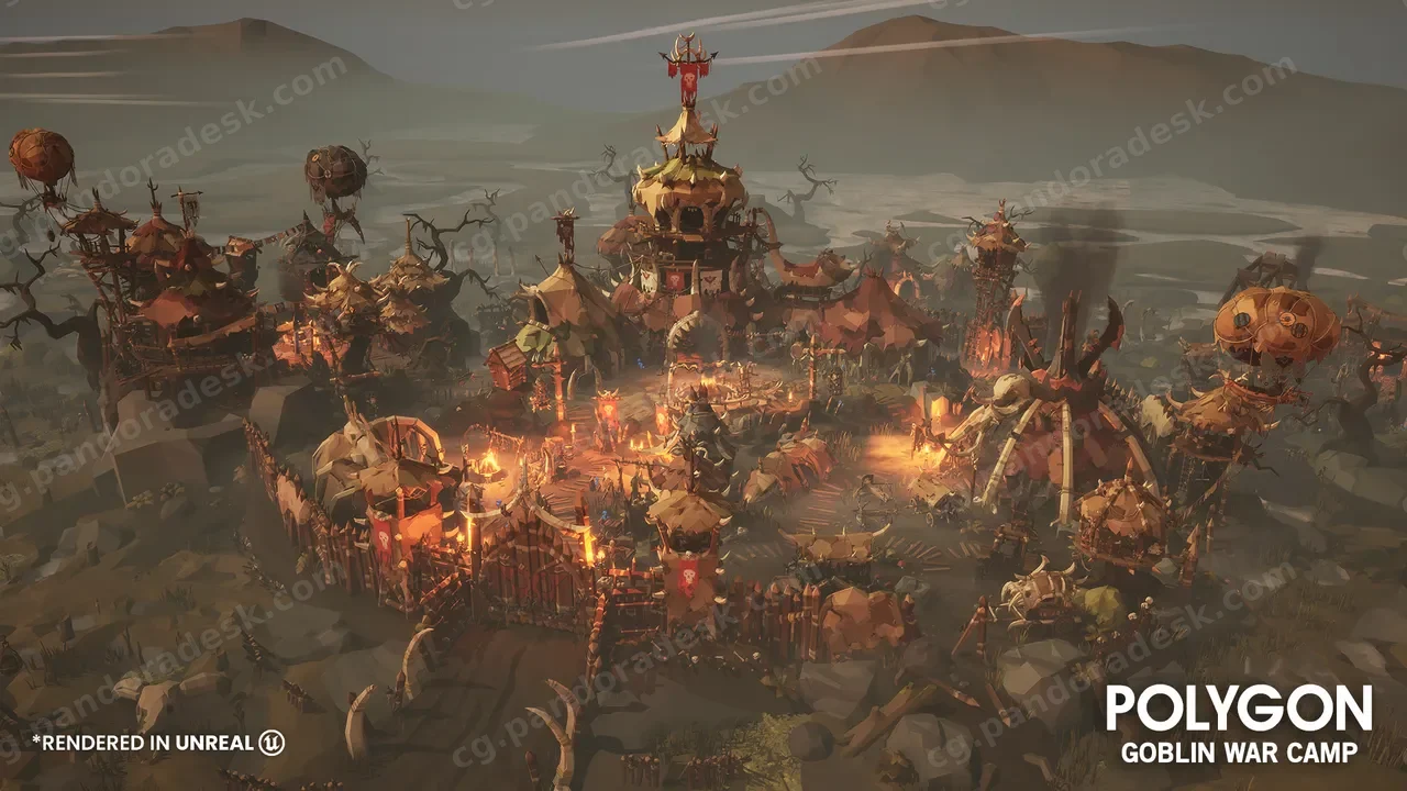 风格化哥布林战争营地POLYGON - Goblin War Camp