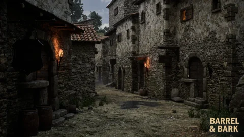中世纪意大利村庄环境 Medieval Italian Village Environment