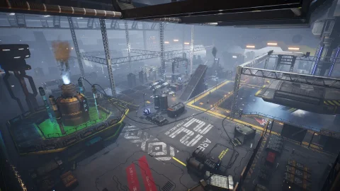 模块化科幻机库区域环境 - Modular Sci-fi Hangar Area Environment
