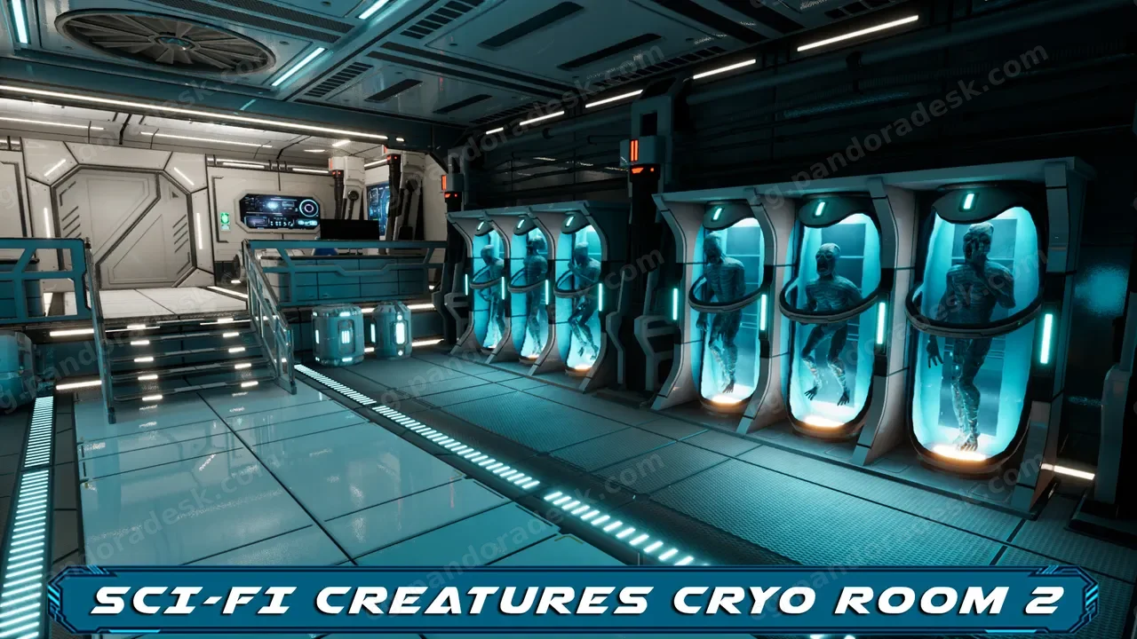 科幻生物冷冻胶囊室 - Sci-Fi Creatures Cryo Capsules Room 2