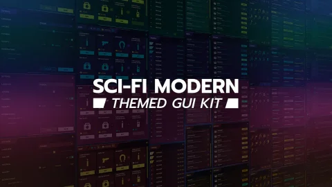 科幻/现代平面主题 GUI/UI 套件 - 6 个主题 + PSD、AI 源 - Scifi / Modern flat themed GUI / UI kit - 6 themes + PSD, AI sources