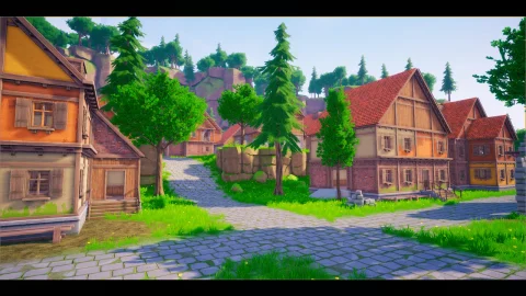 中世纪村庄-Stylized Village