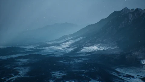 雾霾雪山-Cold Heat Landscape