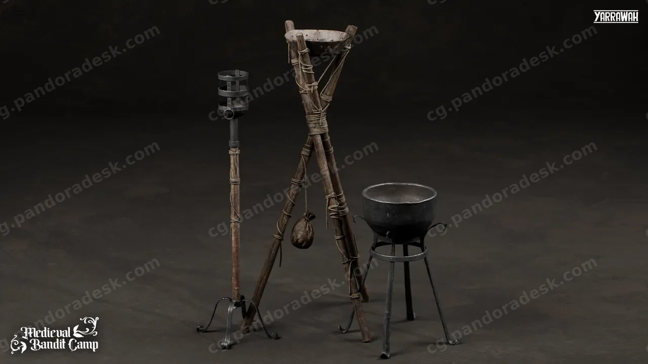 中世纪道具 第5卷——火把与火盆 Medieval Props Vol. 5 - Torches & Braziers