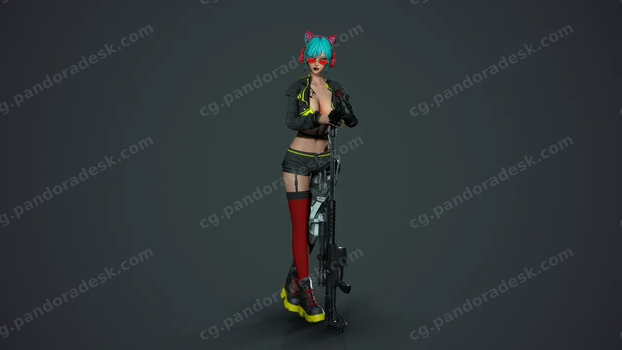 赛博朋克狙击手女孩 Cyberpunk Sniper Girl
