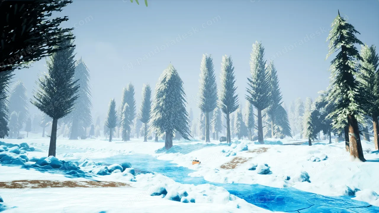 风格化的雪域 - Stylized Snowy Forest