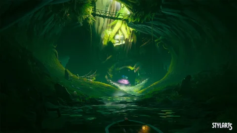 风格化奇幻岩洞山洞场景 Stylized Waterways