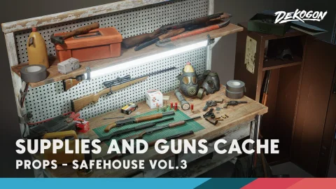 补给品和枪支安全屋 - Safe House VOL.1 - Supplies and Guns (Nanite and Low Poly)