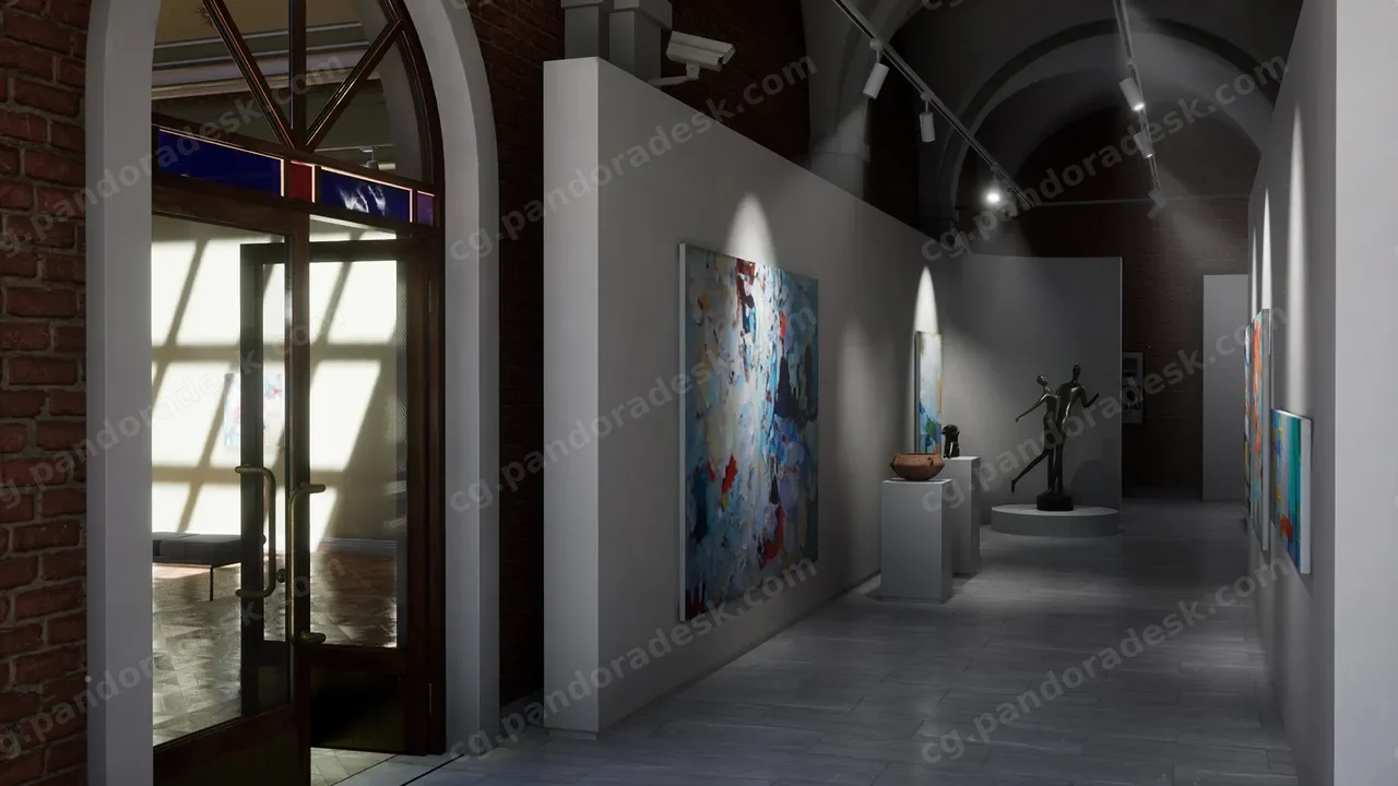 当代艺术画廊展厅场景 - Contemporary Art Gallery