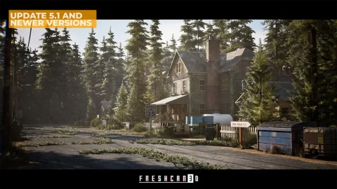 废弃房屋-Village Houses Environment & Furnished Interiors