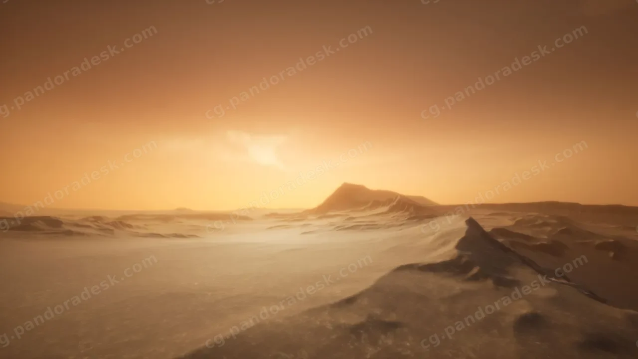 极光天空山脉沙漠场景 - Elite Landscapes: Desert