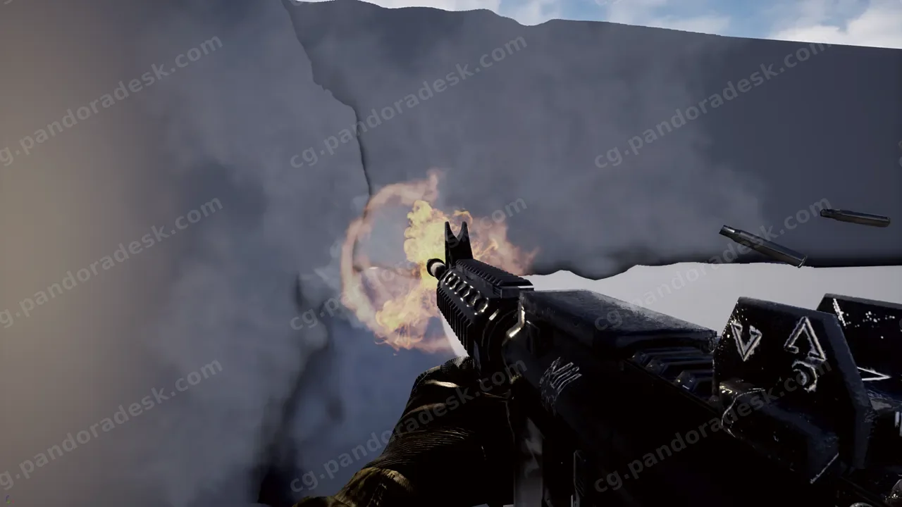 开枪子弹火花特效 Niagara Muzzle Flash & Ejection VFX