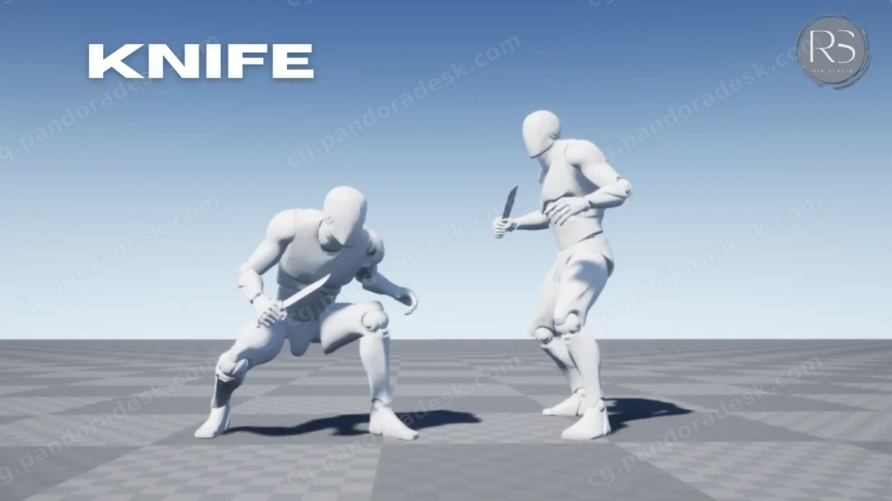 持刀格斗战斗动捕动画包 Knife MocapAnimPack 1.3