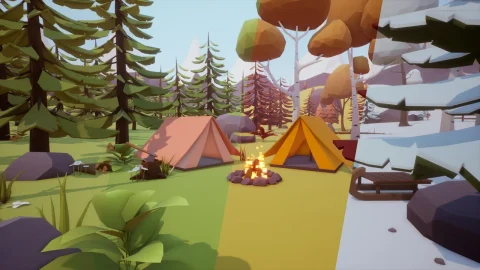 低多边形 四季自然 - Low Poly 4 Seasons Nature