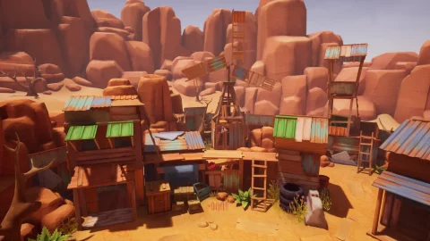 风格化荒地前哨-Lowpoly Wasteland Outpost