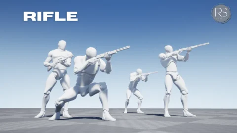 步枪大型动作捕捉动画包 Rifle Mega MocapAnimPack
