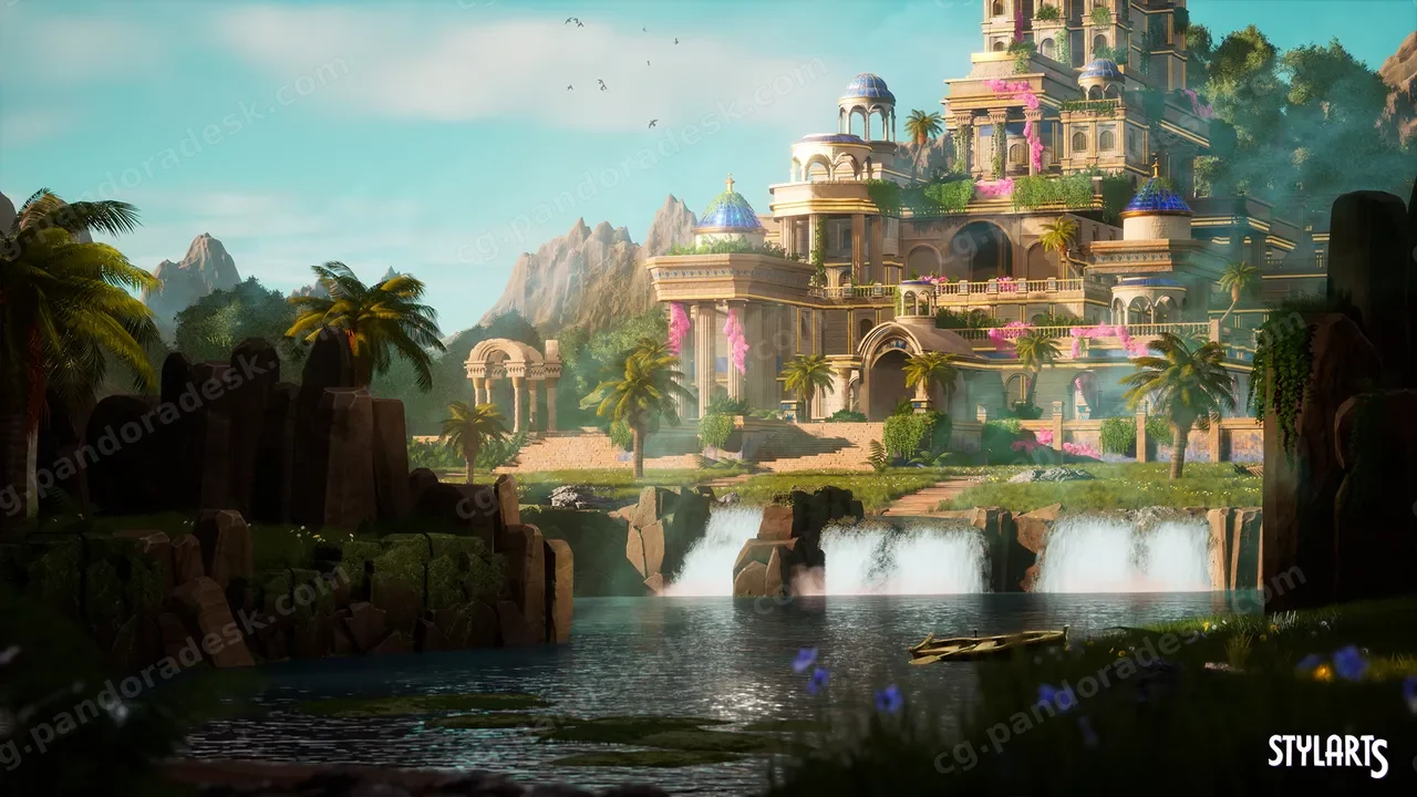 风格化的天堂花园(带角色和模块化) - Stylized Paradise Gardens
