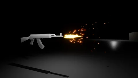 武器射击特效-Stylized Shooting VFX Niagara (Muzzle - Bullet Trail - Impact)